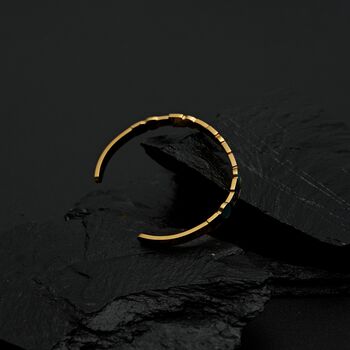 Mens Custom Engraving Stone Bangle Bracelet, Cuff Bracelet, Adjustable Jewellery, 4 of 8