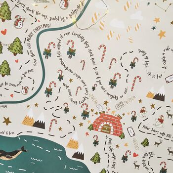 North Pole Magical Map Christmas Wrapping Paper, 5 of 12