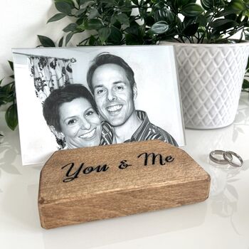 Personalised Carved Wooden Photo Holder, 8 of 12