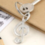 Gift For Musicians Treble Clef Keyring, thumbnail 1 of 7