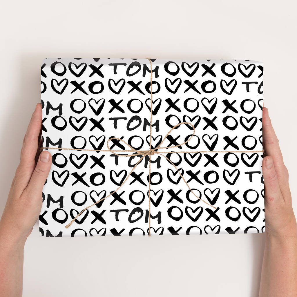 Personalised Xoxo Valentine's Wrapping Paper, 1 of 3