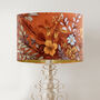 Terracotta, Rust Orange Autum Floral Lampshade, Isolde, thumbnail 3 of 6
