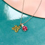 Graduation 'You're The Bee's Knees' Bumble Bee Necklace, thumbnail 4 of 11