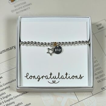 Congratulations Gift Personalised Star Bracelet, 5 of 7