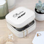 Personalised Wreath White Travel Jewellery Case, thumbnail 6 of 10