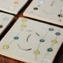 Smiley Face Ceramic Coasters Dots And Lines, thumbnail 2 of 8