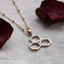 Sterling Silver Geometric Honeycomb Necklace, thumbnail 4 of 7