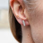Sterling Silver Textured Capsule Studs, thumbnail 1 of 4