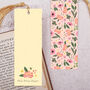 Pink Floral Bookmark With Coloured Tassel, thumbnail 2 of 3