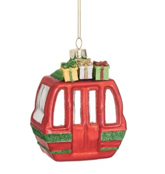 Personalised Ski Lift With Presents Shaped Bauble, 4 of 4