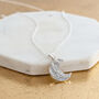 Memorial Ashes Imprint Silver Crescent Moon Charm, thumbnail 1 of 5