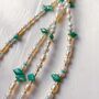 Natural Freshwater Pearl Turquoise Beaded Necklace, thumbnail 4 of 4