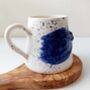 Handmade Ceramic Mug With Blue Speckles, thumbnail 4 of 5