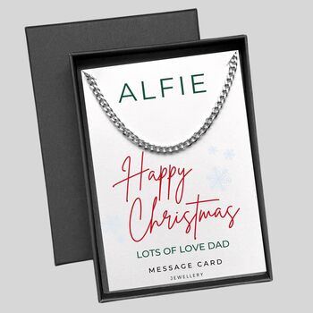 Stainless Steel Christmas Necklace Gift For Him, 5 of 8