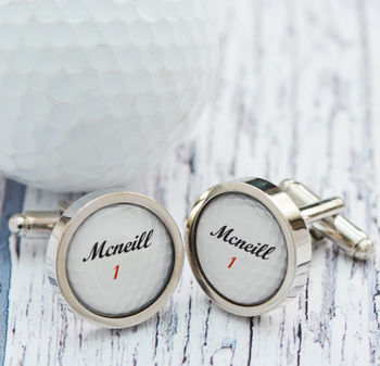 Personalised Golf Ball Cufflinks, 2 of 4