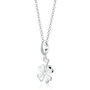 Sterling Silver Four Leaf Clover Charm Necklace, thumbnail 2 of 7
