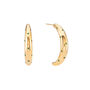 Skye Green Chunky Star Hoop Earrings, thumbnail 1 of 2