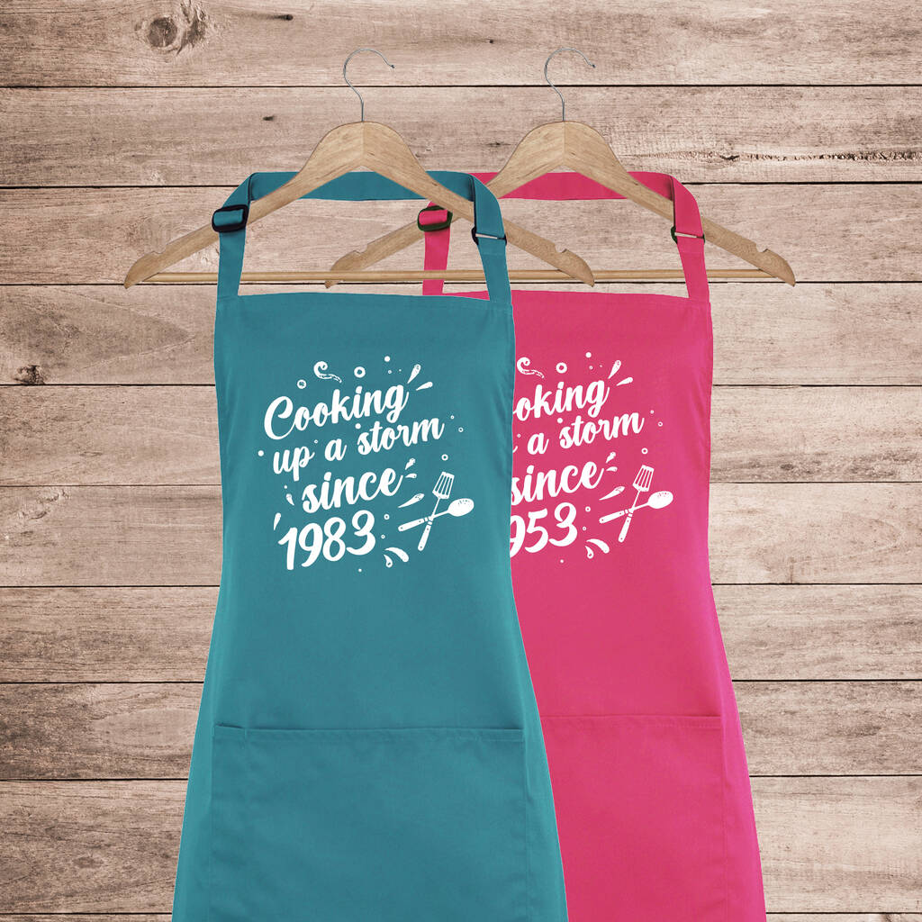 Cooking Up A Storm Birthday Apron 40th/50th/60th/70th, 1 of 5