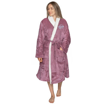 Super Soft Sherpa Self Love Era Robe, 10 of 10