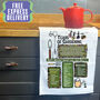 60 Years Of Gardening 60th Birthday Gift Tea Towel, thumbnail 4 of 6