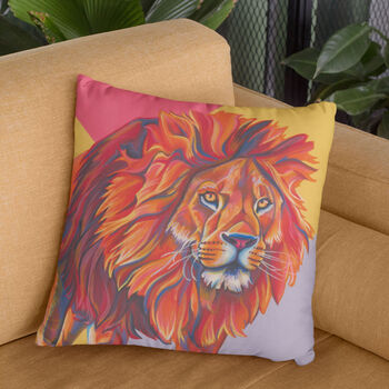 Lion And Cheetah Animal Cushion, 4 of 12