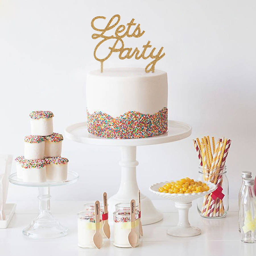 lets party cake topper by little lulubel | notonthehighstreet.com