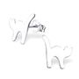 Sterling Silver Enamel Cat Earrings, thumbnail 1 of 2