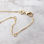 18ct Gold Plated White Topaz Crystal Charm Necklace, thumbnail 3 of 4