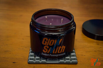 Amber Glow Luxury Jar Candle – Wild Pomegranate | Industrial Smoked Glass | Long Burn | Christmas Gift For Her, 6 of 6