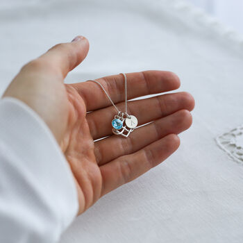 Sterling Silver Personalised Infinity Heart Charm Necklace, 5 of 12