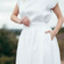 Beach Linen Wedding Dress, thumbnail 6 of 11