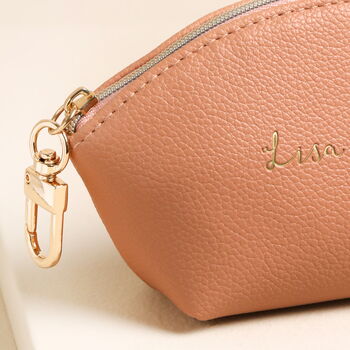 Vegan Leather Small Purse In Tan, 3 of 3