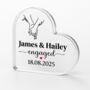 Personalised Engaged Acrylic Heart Plaque With Dates, thumbnail 1 of 12