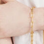 George Long Link Gold Plated Silver Or Silver Bracelet, thumbnail 3 of 6