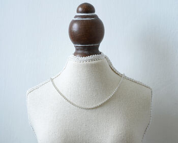 Argentium Silver Chain Necklace In Rolo Style, 2 of 3