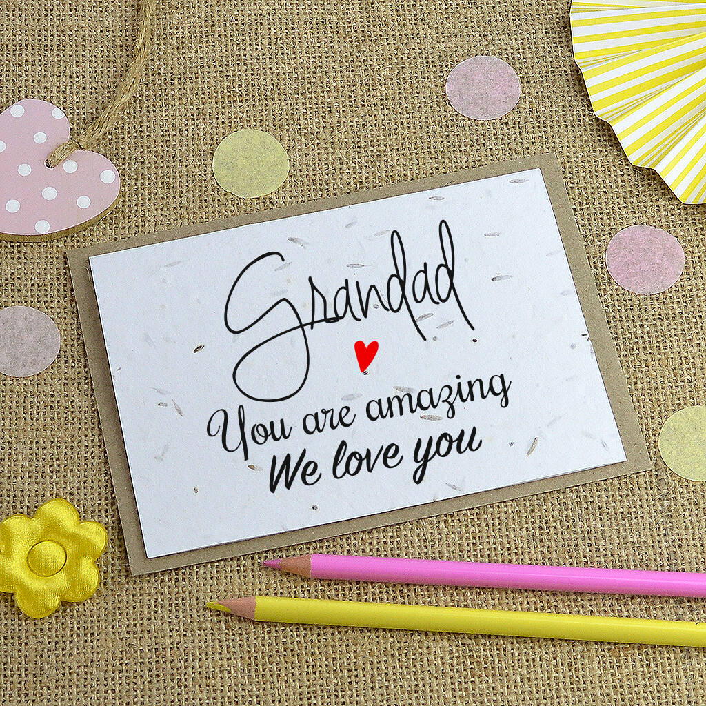 Personalised Plantable Wild Flower Grandad Card By Andrea Fays