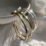 Textured Oval Hoop Earrings – Handcrafted Statement Hoops, thumbnail 1 of 11