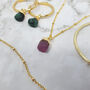 18k Gold Vermeil Plated Natural Birthstone Necklace, thumbnail 11 of 12