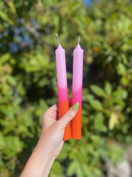 Dip Dye Set Of Four Candles, 4 of 8