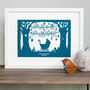 New Baby Christening Papercut Gift In Mount, thumbnail 2 of 4
