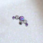 Opal Curved Helix Cartilage Earring, thumbnail 2 of 6