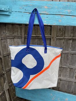 Falcon Recycled Sailcloth Weekend Bag, 3 of 3