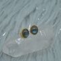 Labradorite Sterling Silver Stud Earrings, thumbnail 3 of 9
