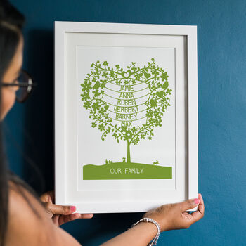 Father's Day Family Tree Paper Cut Or Print, 9 of 10