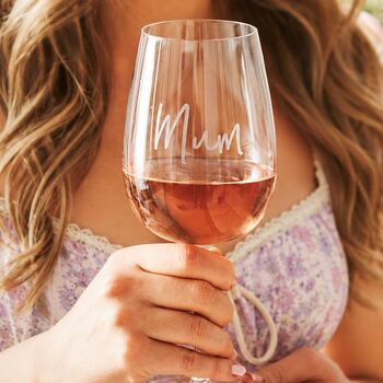 Engraved Name Personalised Wine Glass, 3 of 6