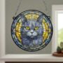 Cat British Shorthair Stained Glass Effect Suncatcher, thumbnail 4 of 5