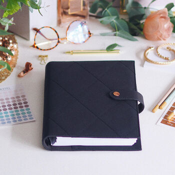 Personalised Vegan Leather A5 Ring Binder Organiser | Black, 3 of 6