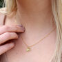 18ct Gold Plated Birthstone And Initial Charm Necklace, thumbnail 1 of 6