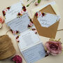 Burgundy Floral Wedding Invitations, thumbnail 1 of 2