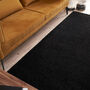 The Rugs Plain Black Shaggy Rug, thumbnail 3 of 12
